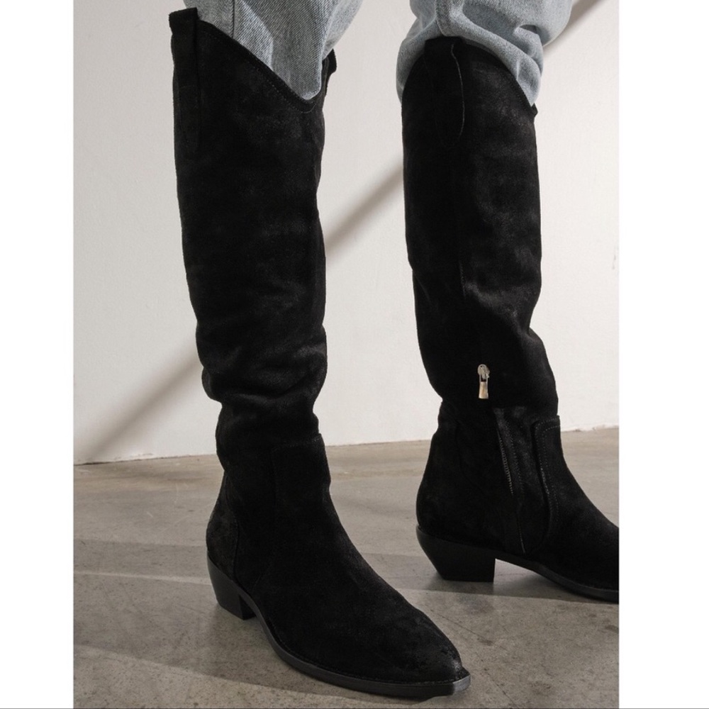 NEW Free People Rue slouch Western Leather Boots Size 6 (36 EU)